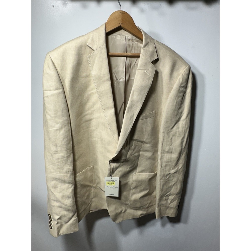 Baird McNutt Murano Men's Blazer Jacket Size XL Khaki Linen Sport Coat